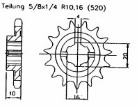 Kettenrad Z.13 für Husqvarna 125 CR 1995-2008