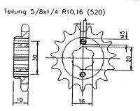 Ritzel Z.13 für Cagiva 125 K7 1989-1992