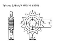 Ritzel Gas Gas 515 EC vorne 13 Zähne