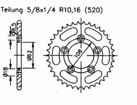 Kettenrad für Cagiva Raptor 125 Zähnezahl 39