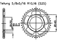 Kawasaki 1000 KLV 04-06 Kettenrad 41 Zähne