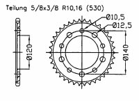 Suzuki 1250 GSX F-L0 10 Kettenrad 43 Zähne