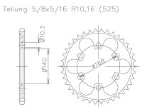 BMW 800 F GS 09-11 Kettenrad 42 Zähne