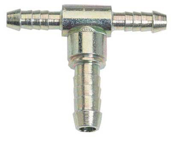 T-St&uuml;ck Stahl Schlauchverbinder 1x7,5 auf 2x5,5mm Reduzierung