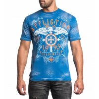 AFFLICTION T-Shirt HIGHER CAST TEE COBALT