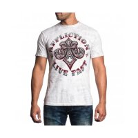 AFFLICTION T-Shirt ROYAL CONNECT S/S TAPING TEE weiss