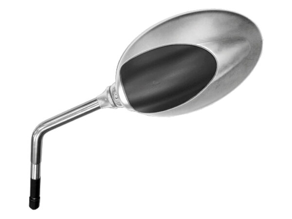 Chrom Rückspiegel M8 / 125 Rechtsgewinde Silber Seitenspiegel