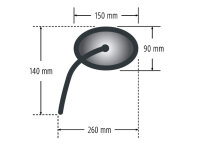 Spiegel links mit LED Blinker