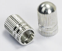 Ventilkappen BULLET silber 1 Paar Auto Motorrad Moped Roller Fahrrad