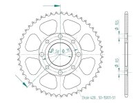 Kettenrad für Kreidler Supermoto 125 DD...