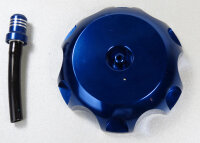 Aluminium Tankdeckel mit Entl&uuml;ftungsventil Blau Honda CRF alle Modelle