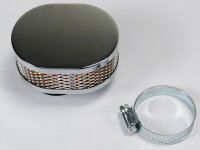 Luftfilter Oval chrom 28/35mm Klassik