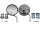 2x Vespa Spiegel Paar Beinschild Links + Rechts - Chrom - V50 PX PK Lambretta NSU Roller