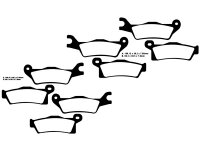 4x Bremsbelag Can Am Outlander 500 / 650 / 800 / 1000 G2...