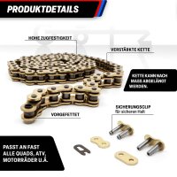 Kettensatz für Honda CBR 125 R, CBR125, JC34, JC39 Kettenkit verstärkt Bj. 04-10 Z.15/42