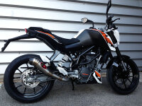 Auspuff für KTM Duke 125 GP Style Carbon Bj.11-16