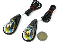 Blinker Verkleidungsblinker LED Mini f&uuml;r Roller Carbon