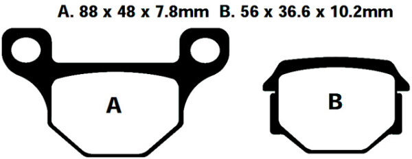 Bremsbel&auml;ge hinten Aprilia RS4 125 AJP Bremssattel - 2011 - 2013