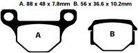 Bremsbel&auml;ge hinten Aprilia RS4 125 AJP Bremssattel -...