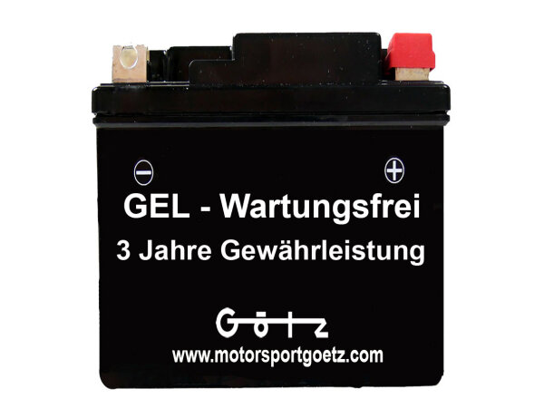 Motorradbatterie GEL YTX7L-BS, CTX7L-BS, GTX7L-BS Batterie Wartungsfrei