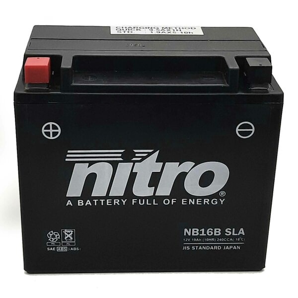 NITRO Batterie passend f&uuml;r CAGIVA Elefant Bj 90-97 (YB16-B)