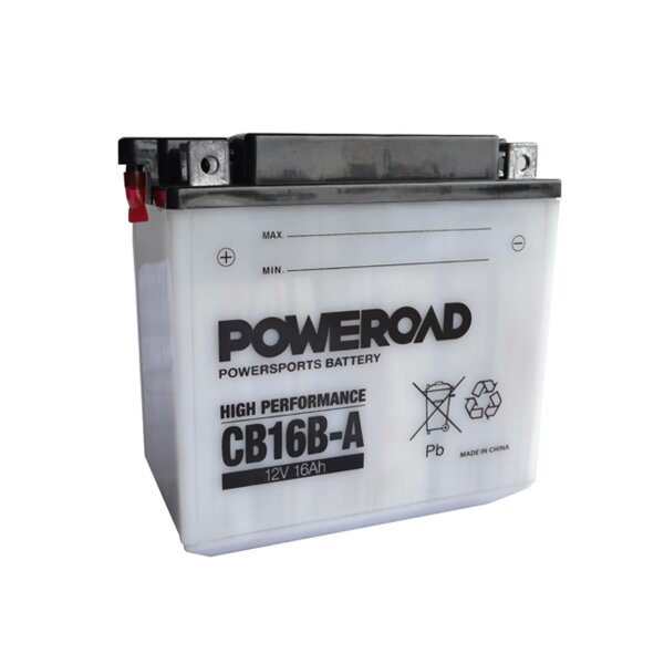 POWEROAD Batterie passend f&uuml;r HONDA VF1000R, F Bj 84-86 (YB16B-A)