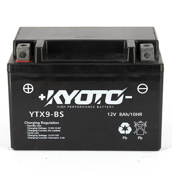 KYOTO Batterie passend f&uuml;r HONDA NX650 Bj 88-89 (YTX9-BS)