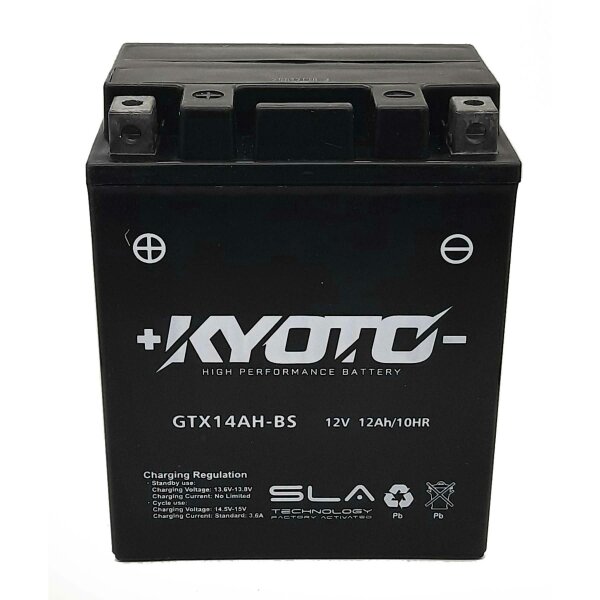 KYOTO Batterie passend f&uuml;r HONDA VF700F Interceptor Bj 84-85 (YTX14AH-BS)