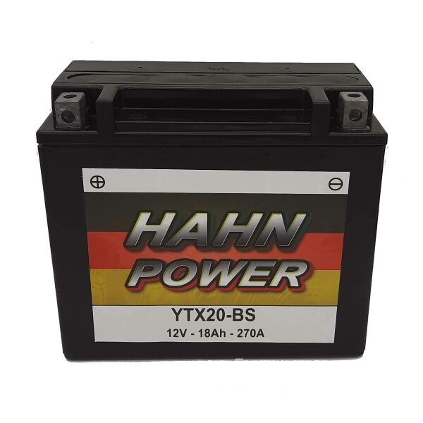 HAHN POWER Batterie passend f&uuml;r INDIAN alle Modelle Bj 99-01 (YTX20-BS)
