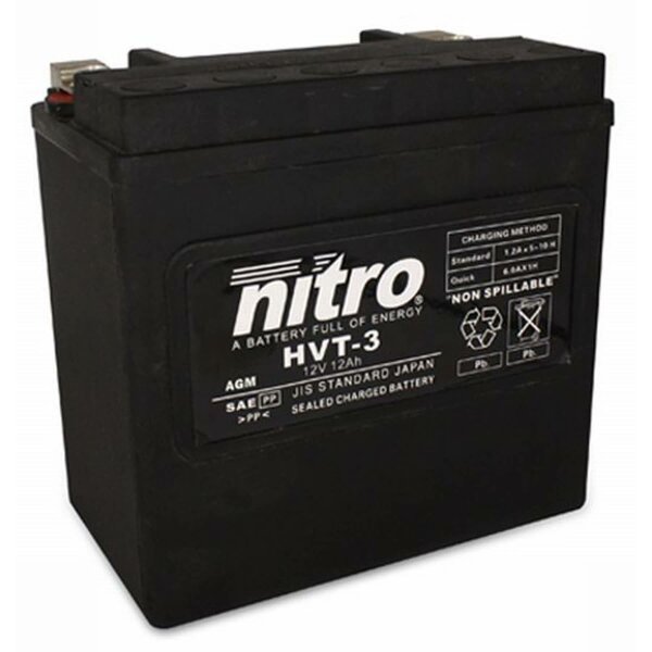 NITRO HVT-Batterie passend f&uuml;r KAWASAKI KVF400-D Prairie 400, 4x4 (CN) Bj 1999-2001