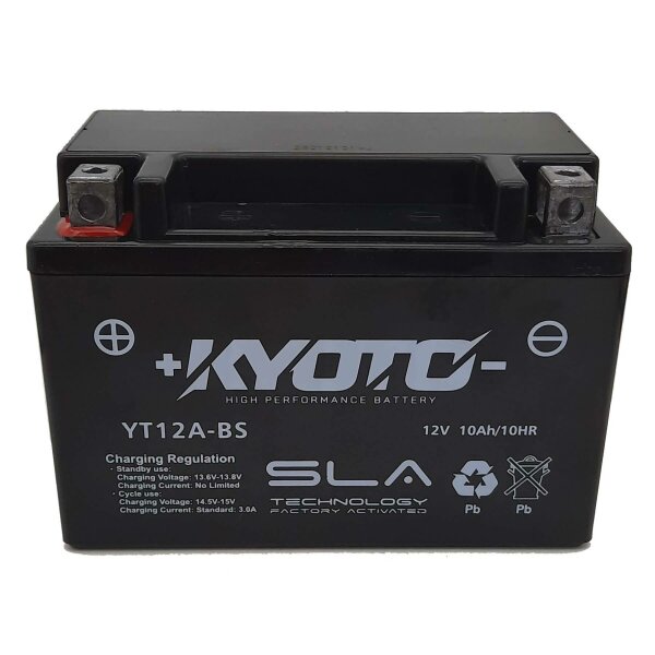 KYOTO Batterie passend f&uuml;r KYMCO Downtown 300 Bj bis2013 (YT12A-BS)