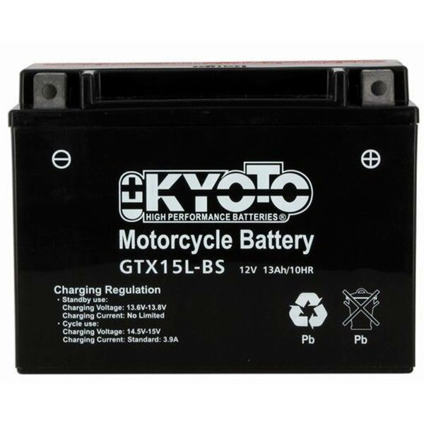 KYOTO Batterie passend f&uuml;r MOTO-GUZZI VI0 Centauro Sport, GT Bj Ab 99 (YTX15LFA)