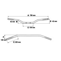 Lenker Stahl Superbike Elegance Chrom mit ABE