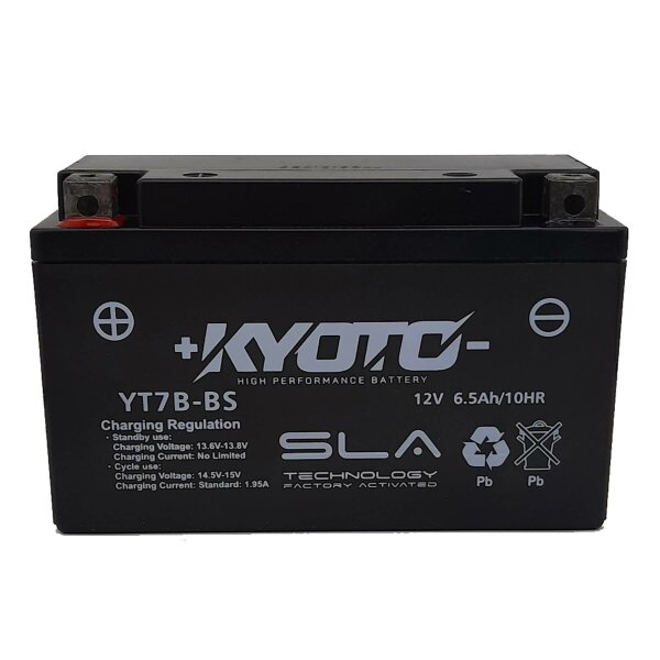 KYOTO Batterie passend f&uuml;r SUZUKI DR-Z400, E, S, SM Bj 00-14 (YT7B-BS)
