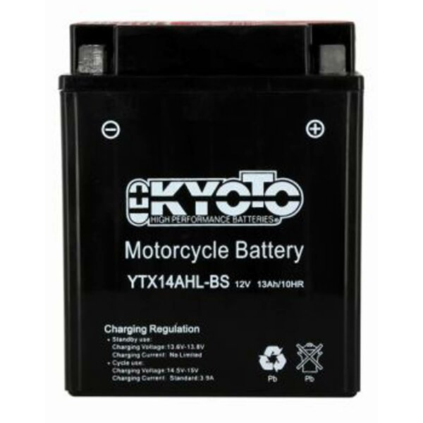 KYOTO Batterie passend f&uuml;r YAMAHA XS850 alle Bj 80-81 (YTX14AHL-BS)