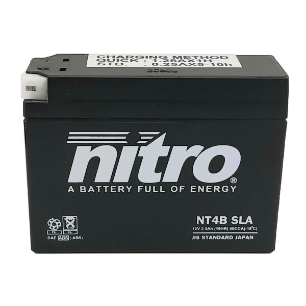 NITRO Batterie passend f&uuml;r YAMAHA TTR90E Electric Start Bj 03-07 (YT4B-BS)