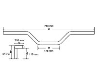 Lenker Superbike Alu schwarz 22mm MCL100S