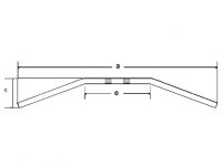 Stahllenker Dragbar Long chrom TRW 22mm
