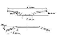 Stahllenker Superbike Comfort Alulook TRW 22mm