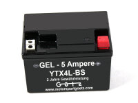 Batterie Gel Herkules Adly Interceptor 50 XXL LC YTX4L-BS 5Ampere