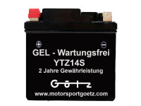 Batterie YTZ14S Gel Benelli TNT 1130 / R / R160 / Cafe Racer / Century Racer / Naked Tre / Sport (Evo) / Titanium