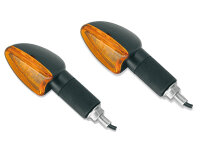 Blinker Set M8 schwarz Edge orange, lang