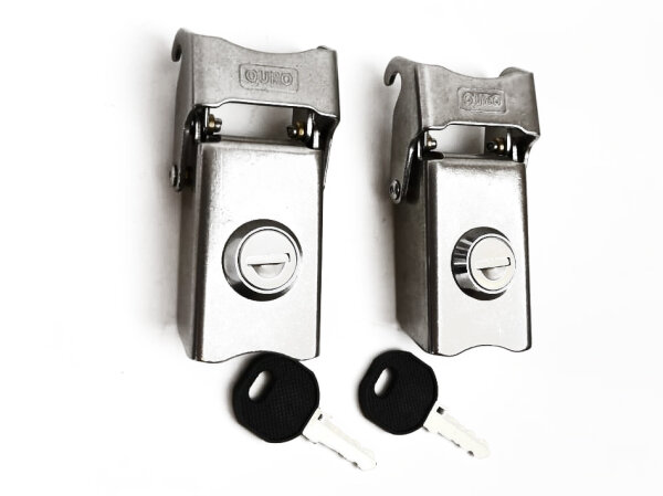 Schlosssatz x2 für Koffer Tourenkoffer Seitenkoffer Aluminium