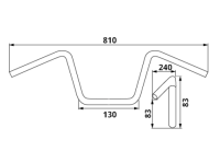 Stahllenker Touring Low chrom TRW 22mm Honda CB 500 600...