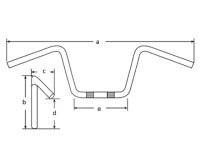 Stahllenker Touring Low chrom TRW 22mm Yamaha FZ FZS 600...