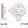 Hyosung 250 GV Aquila F110 Ritzel vorne 15 Zähne
