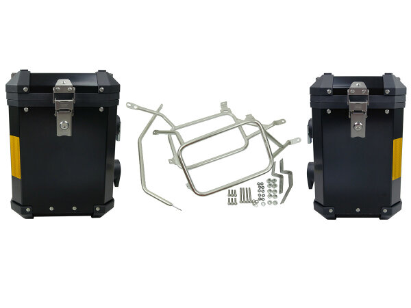 Koffer Satz schwarz Alu Honda CRF 1000 L 45+38Liter