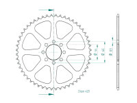 Kettenrad für Yamaha DT 50 R Zähnezahl 52