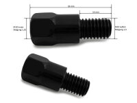 Spiegeladapter für BMW Motorrad von M10 x 1,50 auf...