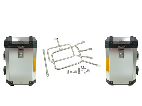 Aluminium Koffersystem Yamaha XT 660 Z Tenere Edelstahlträger 2x 45Liter